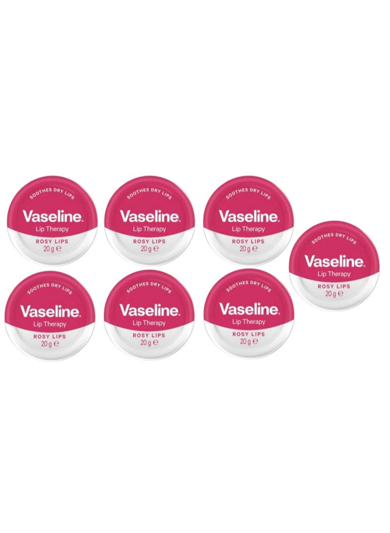 Vaseline Lip Therapy Lip Balm Rose and Almond Oil 20G (7pcs) - Image 1